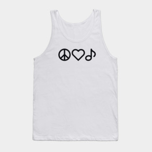 Peace love Music Tank Top