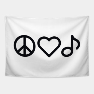Peace love Music Tapestry