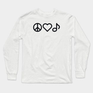 Peace love Music Long Sleeve T-Shirt