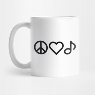 Peace love Music Mug