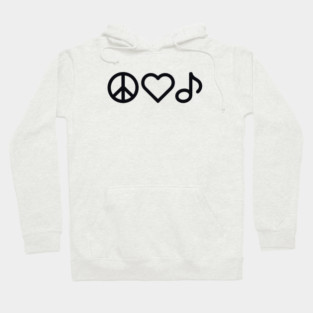 Peace love Music Hoodie