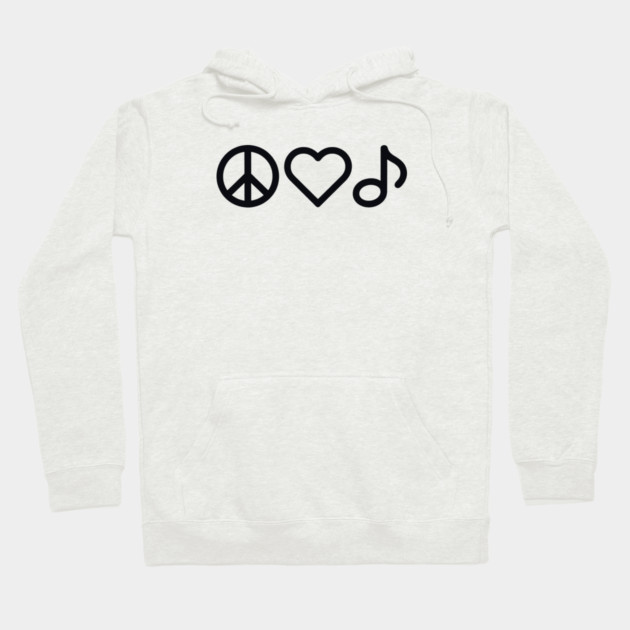 Peace love Music Hoodie by CreativeSage