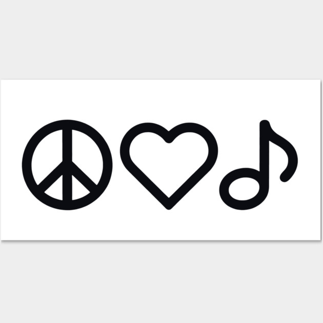 Peace love Music Wall Art by CreativeSage