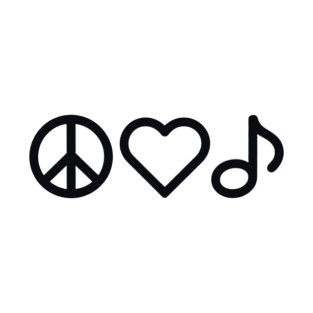 Peace love Music T-Shirt