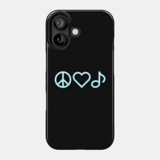 Peace Love Music Phone Case