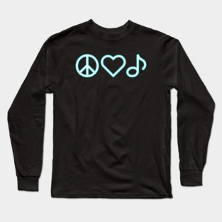 Peace Love Music Long Sleeve T-Shirt