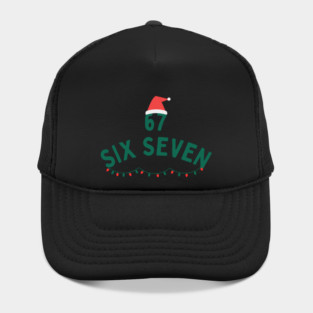67 Six Seven Christmas Santa Hat and Christmas Lights Hat