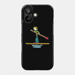 Paddleboard Stickman Phone Case