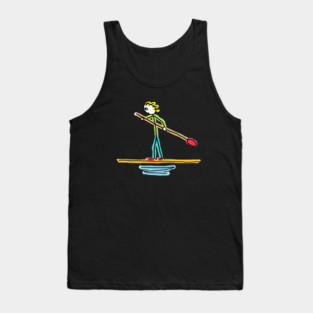Paddleboard Stickman Tank Top