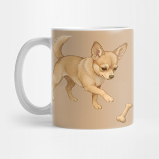Cute Chihuahua with Bone Toy Mug