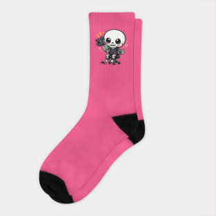 Tattoo Apprentice Kawaii Skeleton Socks