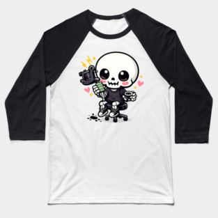 Tattoo Apprentice Kawaii Skeleton Baseball T-Shirt
