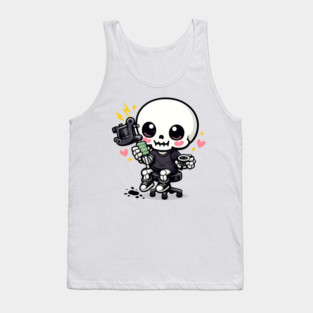 Tattoo Apprentice Kawaii Skeleton Tank Top