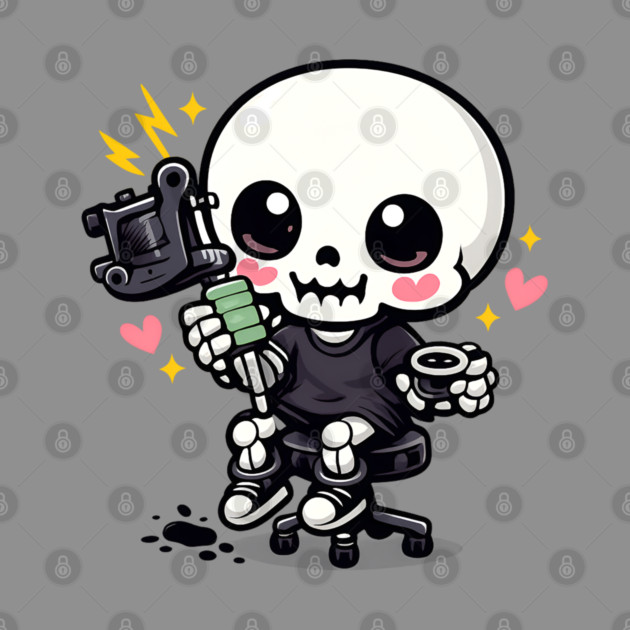 Tattoo Apprentice Kawaii Skeleton by Demian Stipatio