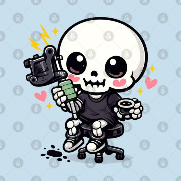 Tattoo Apprentice Kawaii Skeleton by Demian Stipatio