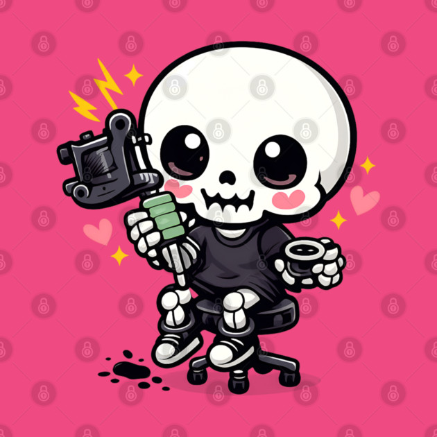 Tattoo Apprentice Kawaii Skeleton by Demian Stipatio