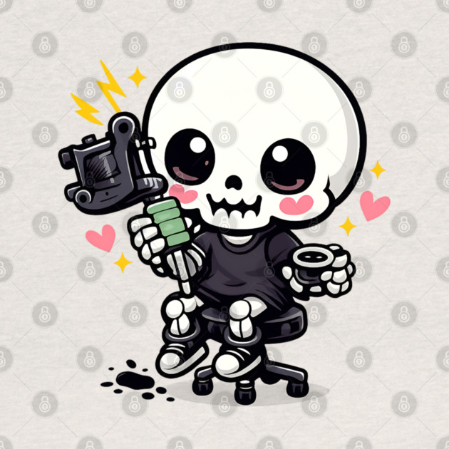 Tattoo Apprentice Kawaii Skeleton by Demian Stipatio