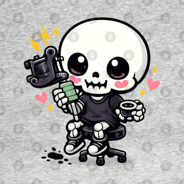 Tattoo Apprentice Kawaii Skeleton by Demian Stipatio