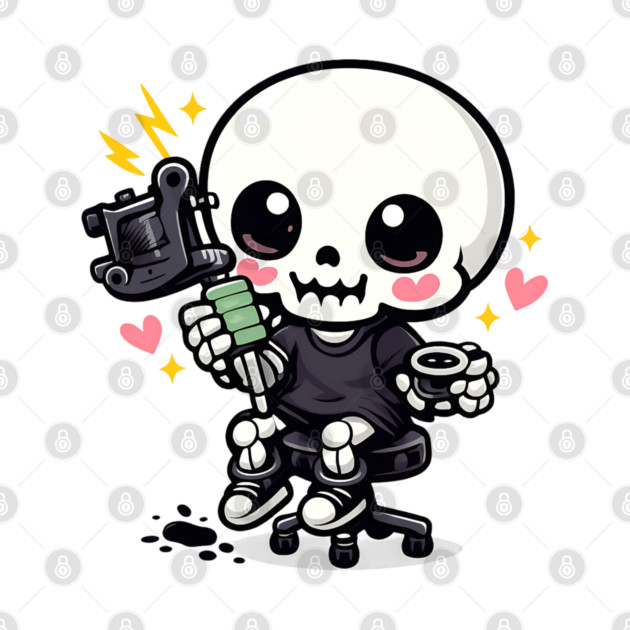 Tattoo Apprentice Kawaii Skeleton by Demian Stipatio