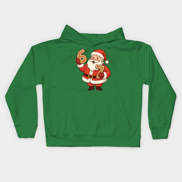 santa 67 gingerbread Kids Hoodie by Creatifly Graphic Tees