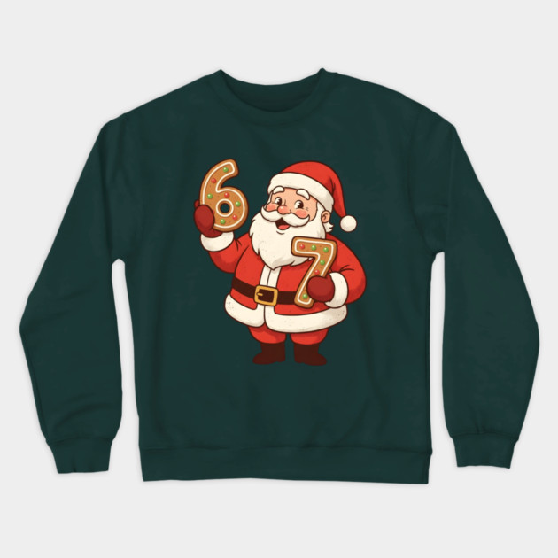 santa 67 gingerbread Crewneck Sweatshirt by Creatifly Graphic Tees