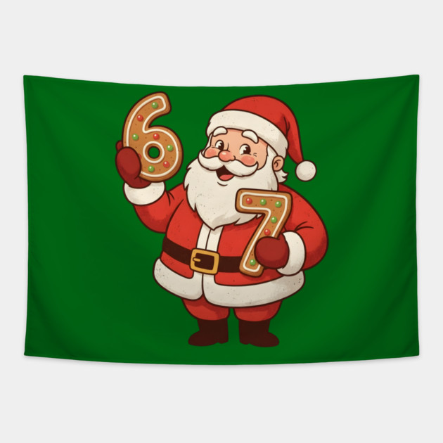 santa 67 gingerbread Tapestry by Creatifly Graphic Tees