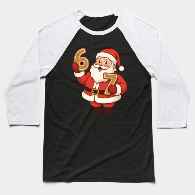 santa 67 gingerbread Baseball T-Shirt by Creatifly Graphic Tees
