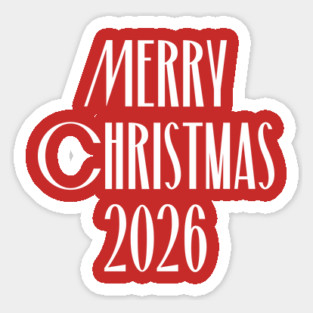 Merry Christmas 2026 Sticker