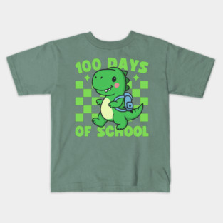Boys 100 Days of School Dinosaur Kindergarten Cute Kids T-Shirt