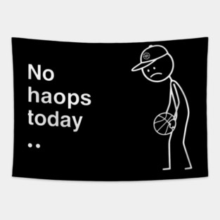 No Hoops Today Sad Basketball Player Tapestry