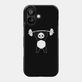 Panda Lifting Weights Gym Humor Workout Phone Case