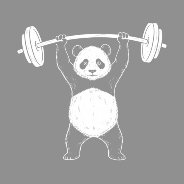 Panda Lifting Weights Gym Humor Workout by ArtistTee ⭐⭐⭐⭐⭐