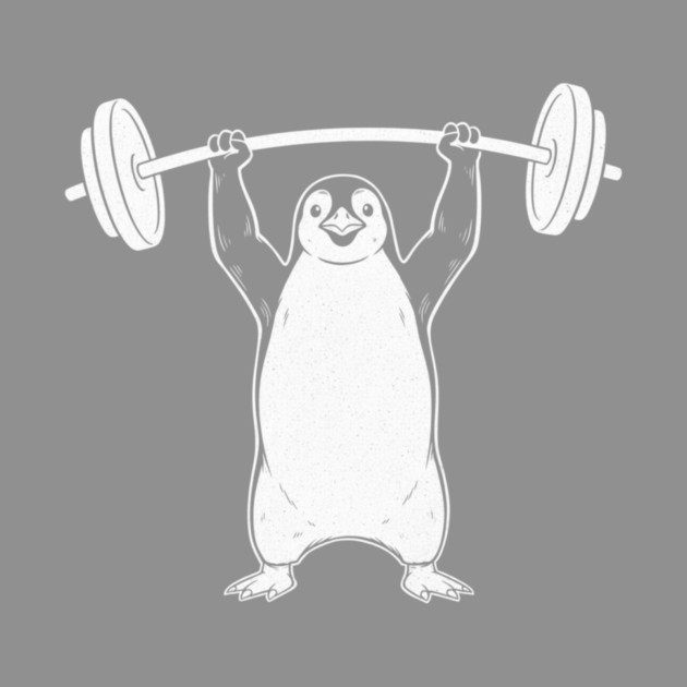 Penguin Lifting Weights Gym Fitness Funny by ArtistTee ⭐⭐⭐⭐⭐