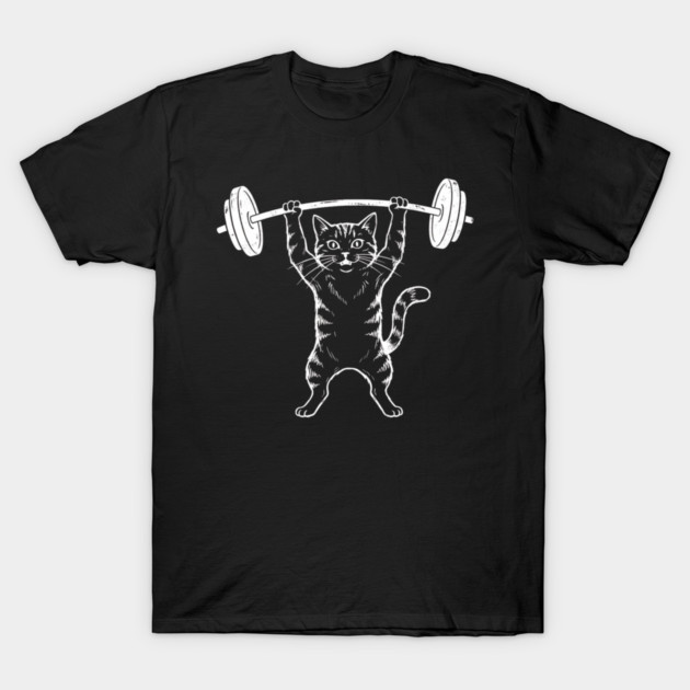 Gym Cat Funny Weightlifting Cat Lover T-Shirt by ArtistTee ⭐⭐⭐⭐⭐