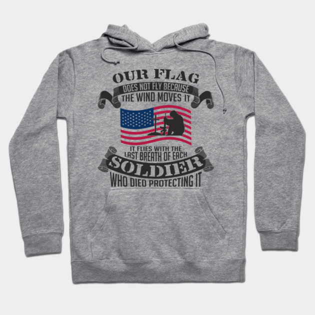 Our Flag Flies Patriotic Military USA Pride Hoodie by Anticorporati
