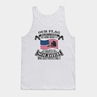 Our Flag Flies Patriotic Military USA Pride Tank Top