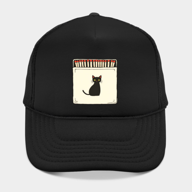 Vintage Matchbook Aesthetic, Retro Cat Illustration by Pixel Threads 