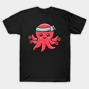 Cute Kawaii Takoyaki Octopus T-Shirt