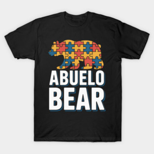 Abuelo Bear World Autism Awareness Day Family Puzzle Piece-Photoroom T-Shirt