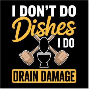 Toilet Clogging Champion Funny Bathroom Humor Posters and Art