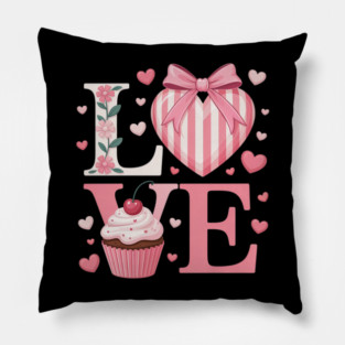 Concha Love Valentine's Day Mexican Sweet Pan Dulce Lover Pillow