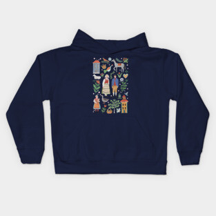 Swedish Folk Art Kids Hoodie