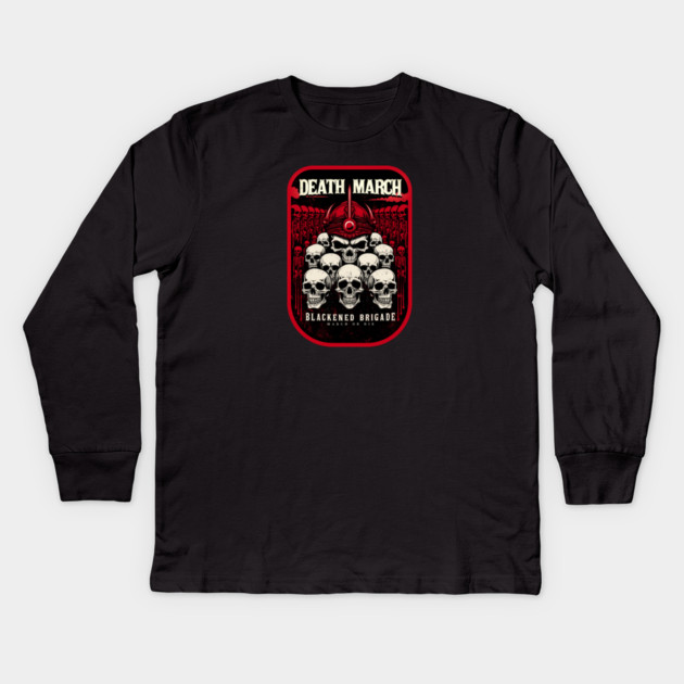 DEATH MARCH Kids Long Sleeve T-Shirt by artslaves