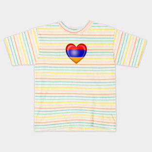 Armenian Heart Flag Kids T-Shirt