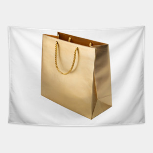 Premium Metallic Gold Luxury Gift Bag Tapestry