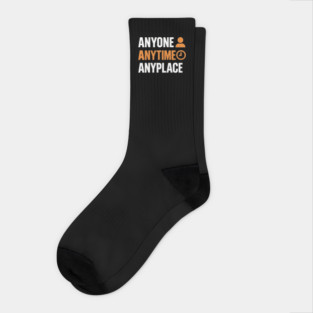 Anyone Anytime Funny Gym Workout Athlete Sports Training Socks