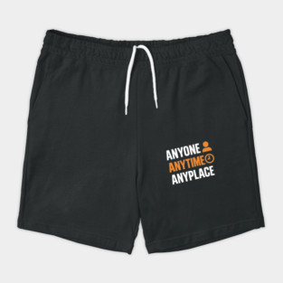 Anyone Anytime Funny Gym Workout Athlete Sports Training Shorts