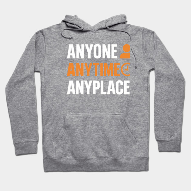 Anyone Anytime Funny Gym Workout Athlete Sports Training Hoodie by logiamerch