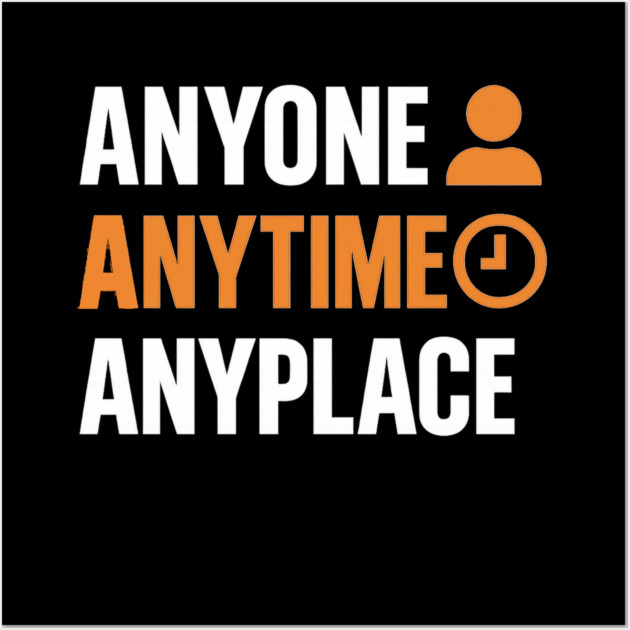 Anyone Anytime Funny Gym Workout Athlete Sports Training Wall Art by logiamerch