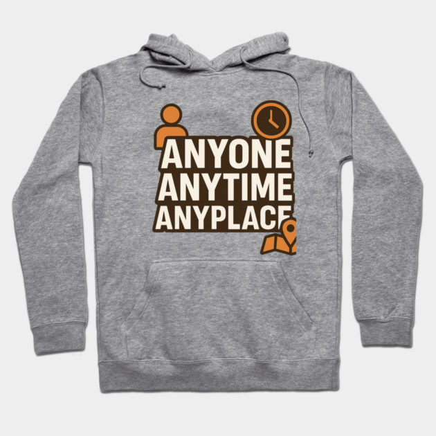 Anyone Anytime Funny Gym Workout Athlete Sports Training Hoodie by logiamerch